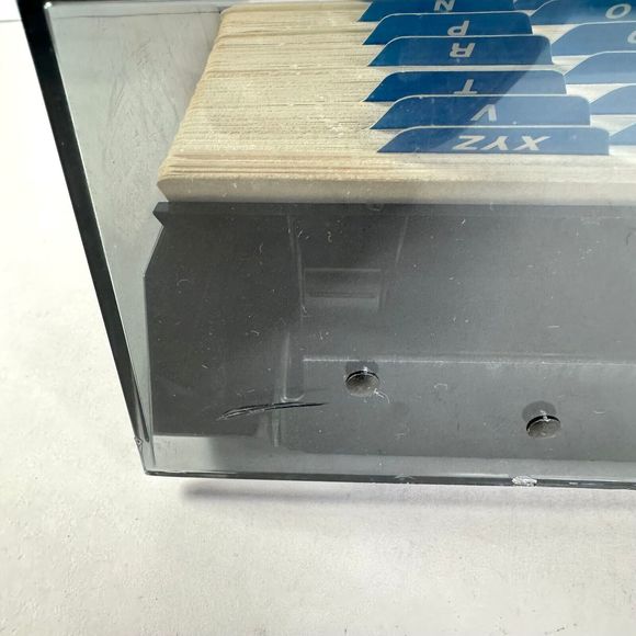 Rolodex Tray Style Covered Contact Card Organizer Vintage - Picture 5 of 9